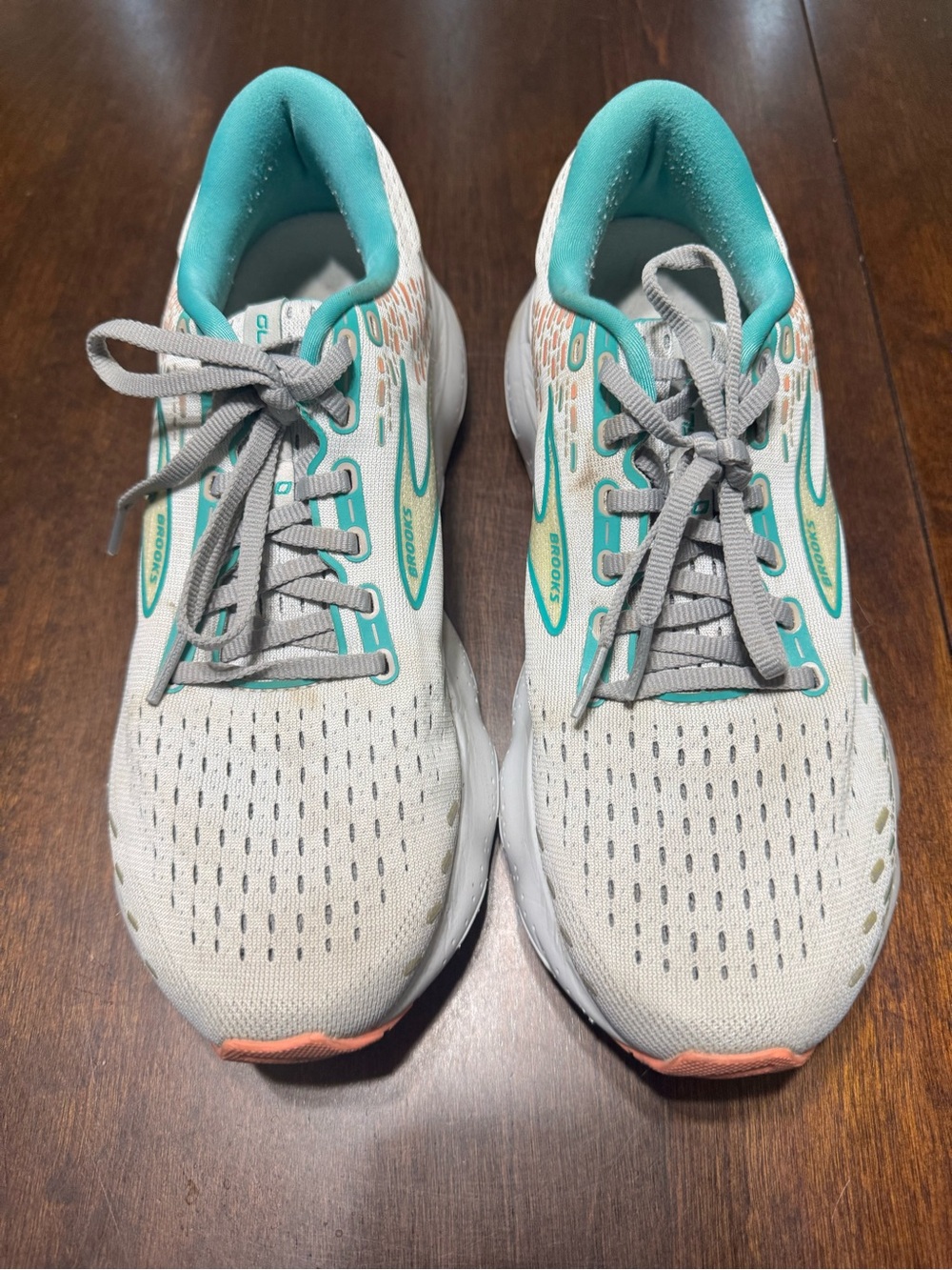 Brooks Glycerin 20 Running Shoes Oyster Teal Coral Women’s 10.5